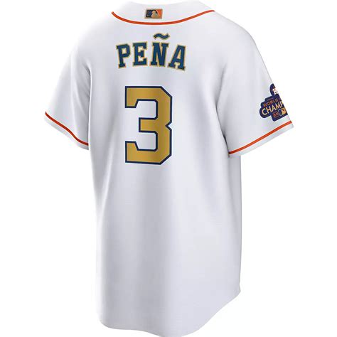 nike men's houston astros gold jeremy pena replica jersey|is jeremy pena married.